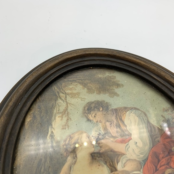 Vintage Action Italian Wall Hanging Picture Frame with Victorian Style Photo - Picture 7 of 15